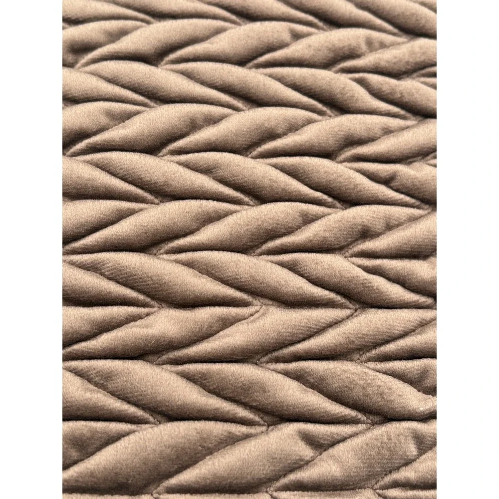Phantoscope California Quilted Velvet Throw Pillowcase Dark Coffee 20X20 accent